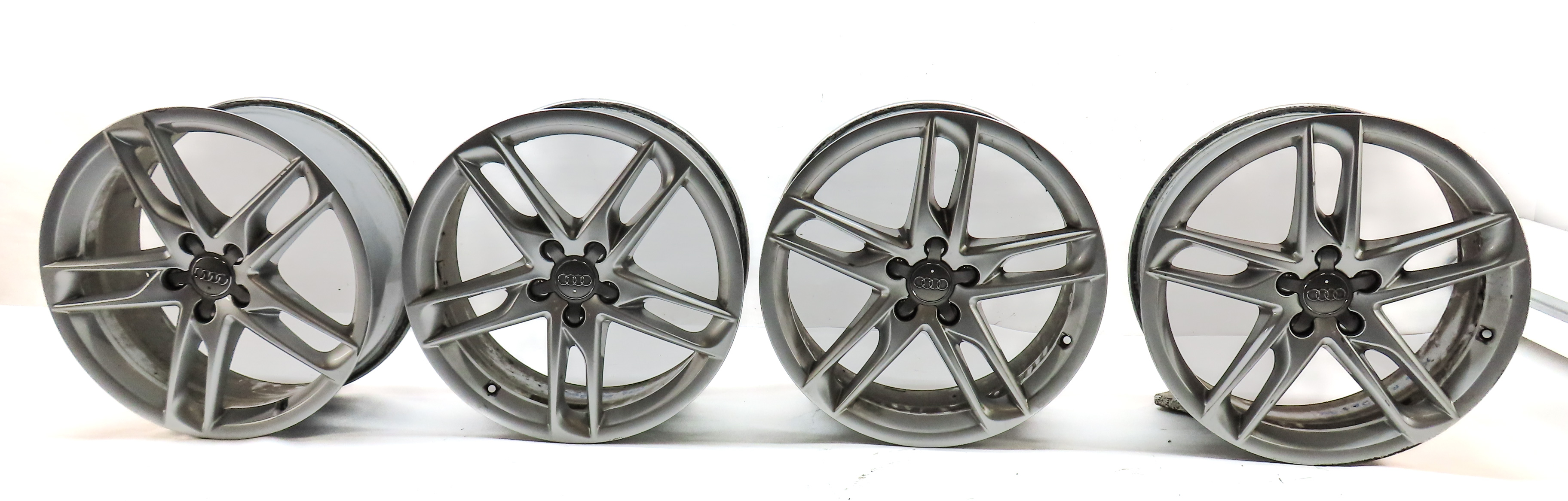 2013-2017 AUDI Q5 (B8 8R) 19x8 ALUMINUM ALLOY 5-SPLIT SPOKE WHEEL RIM SET/4 — exact item pictured